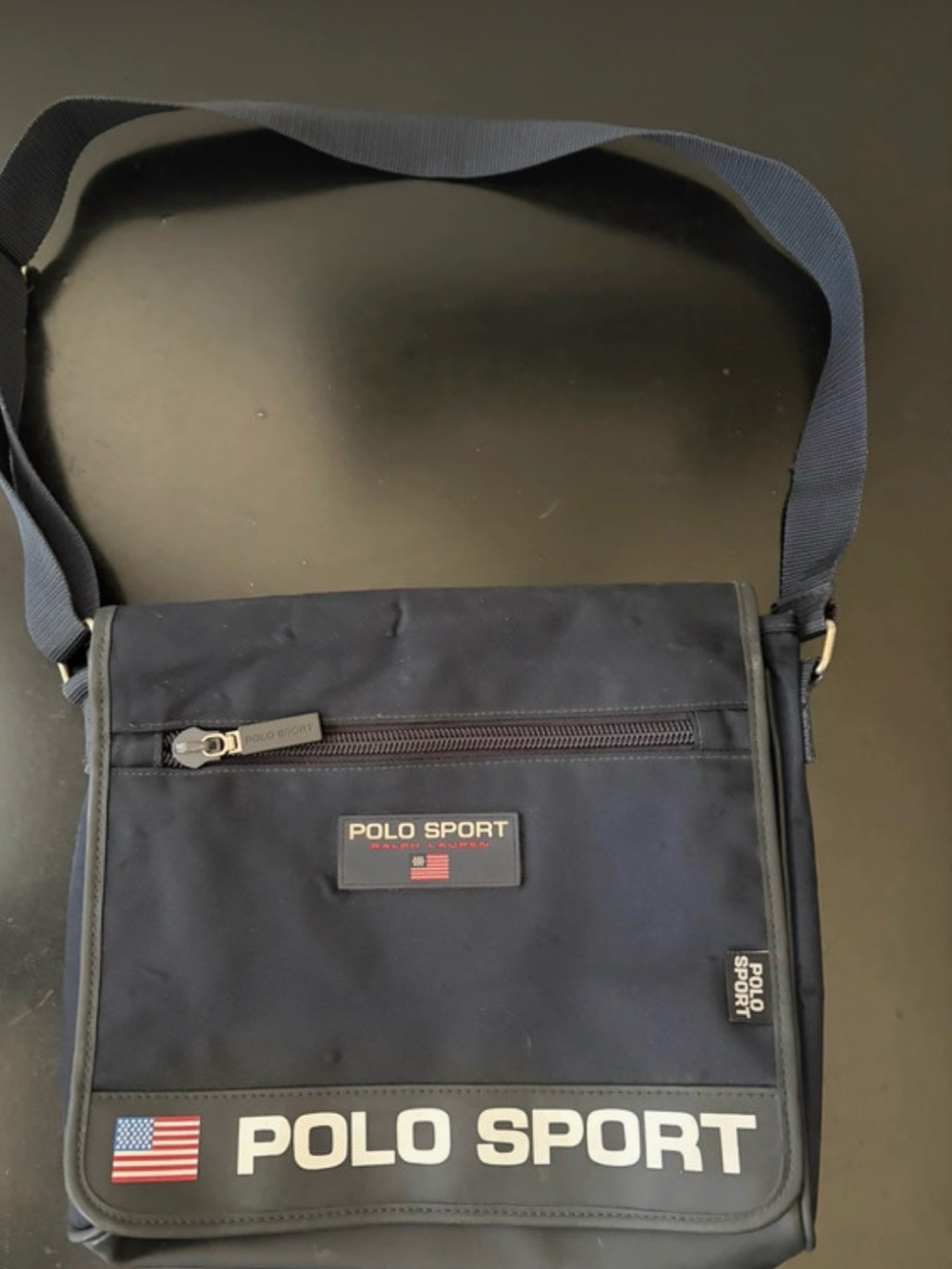 Polo by Ralph Lauren Navy Polo Sport Crossbody Messenger Bag